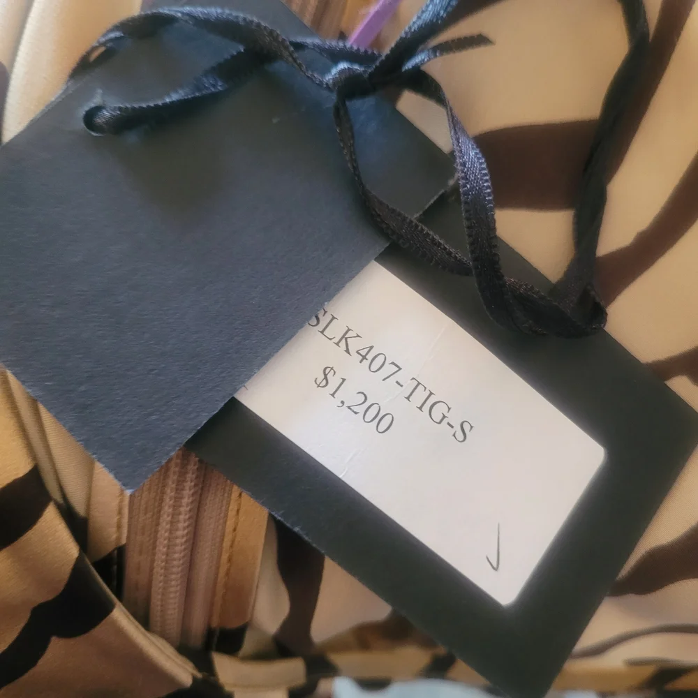 Thomas Wylde Gold and Black Zebra Print Blouse NWT - Picture 6 of 6